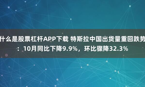 什么是股票杠杆APP下载 特斯拉中国出货量重回跌势：10月同比下降9.9%，环比骤降32.3%