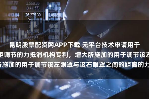 昆明股票配资网APP下载 元平台技术申请用于人工现实设备中瞳孔间距调节的力抵消机构专利，增大所施加的用于调节该左眼罩与该右眼罩之间的距离的力_显示